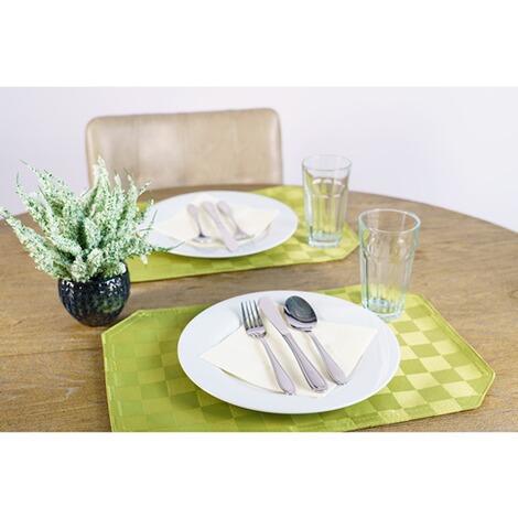 vivaDOMO®  Set de table jacquard « Spécial » kiwi 2