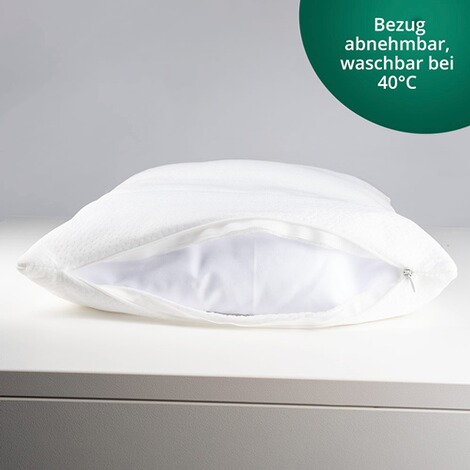 vivaDOMO®  Coussin confort « nuage », oreiller avec micro-perles, oreiller de soutien pour la nuque, 45x 34x 10 cm 4