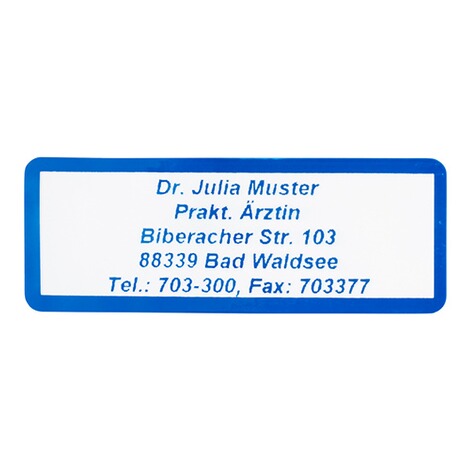Adresstickers Lettertype B - 1000 stuks blauw 1