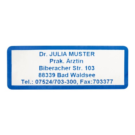 Adresstickers Lettertype A blauw 1