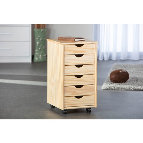 Rollcontainer holzfarben 3