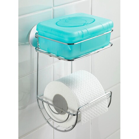 WENKOTurbo-Loc® Toilettenpapierhalter mit Ablage, Befestigen ohne bohren 6