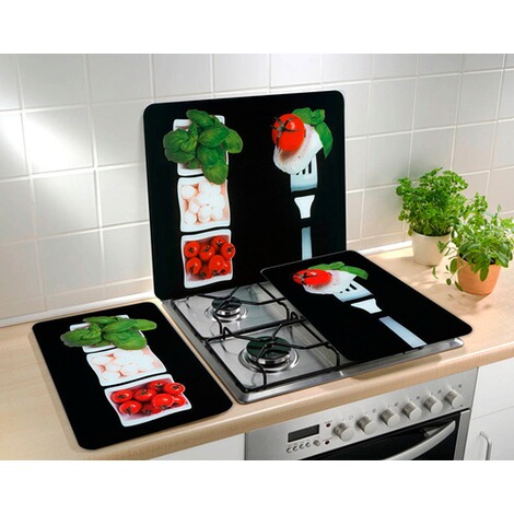 WENKO  Herdabdeckplatte Universal Caprese 2er Set, für alle Herdarten 8