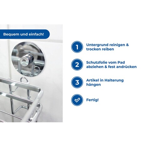 Maximex  TurboFIX Edelstahl WC-Garnitur, rostfrei, Befestigen ohne bohren 6