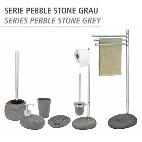 WENKOHandtuchständer Pebble Stone Grey mit 3 Armen, Kleiderständer 5