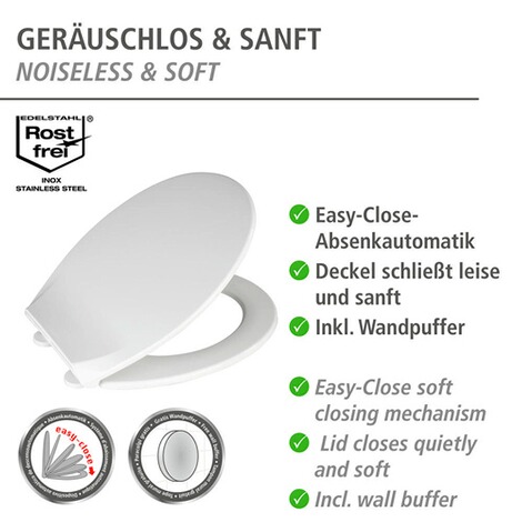 WENKO  Premium WC-Sitz Kos Weiß, Thermoplast, mit Absenkautomatik 2