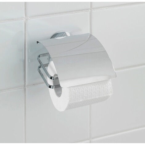WENKO  Turbo-Loc® Edelstahl Toilettenpapierhalter Cover, rostfrei, Befestigen ohne bohren 8
