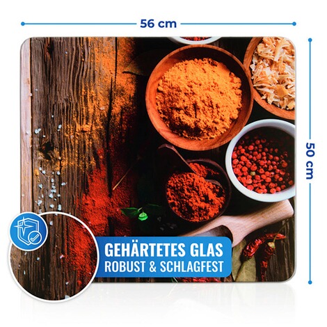 WENKO  Multi-Platte Gewürze, für Glaskeramik Kochfelder, Schneidbrett 4