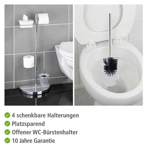 WENKORaumspar WC-Center, WC-Garnitur mit Ersatzrollen- und Feuchttücher-Halter 3