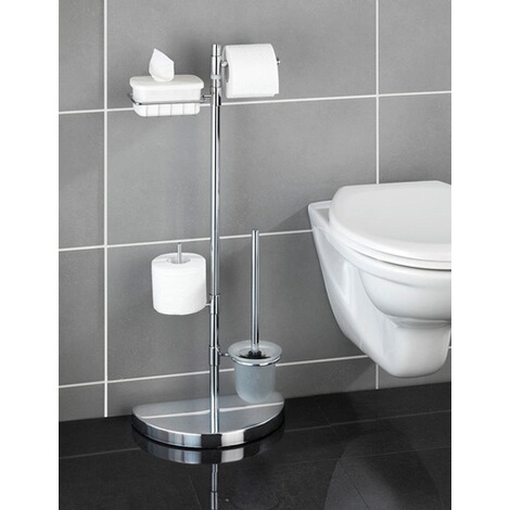 WENKORaumspar WC-Center, WC-Garnitur mit Ersatzrollen- und Feuchttücher-Halter 5