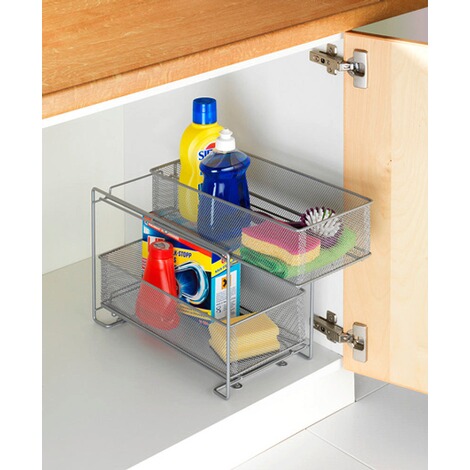WENKO  Schubladenregal Gioma Silber, 2 Etagen 7