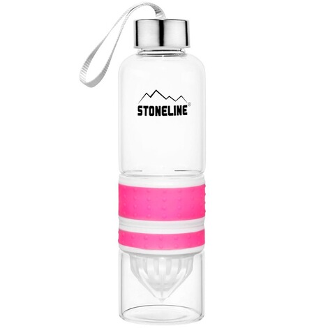 STONELINE2 in 1 Trinkflasche mit Saftpresse, pink 1