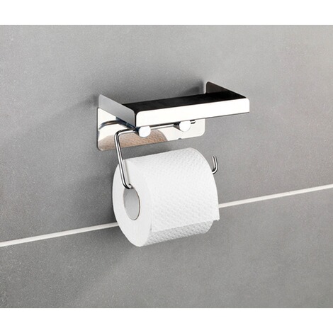 WENKO  Toilettenpapierhalter 2 in 1 Edelstahl, rostfrei 4