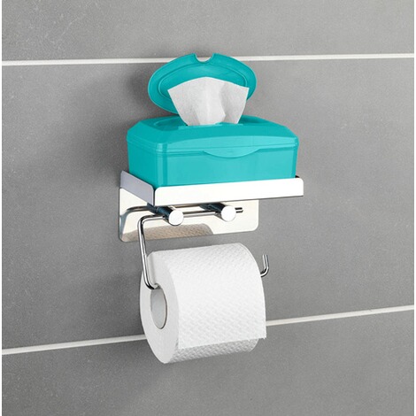 WENKO  Toilettenpapierhalter 2 in 1 Edelstahl, rostfrei 5