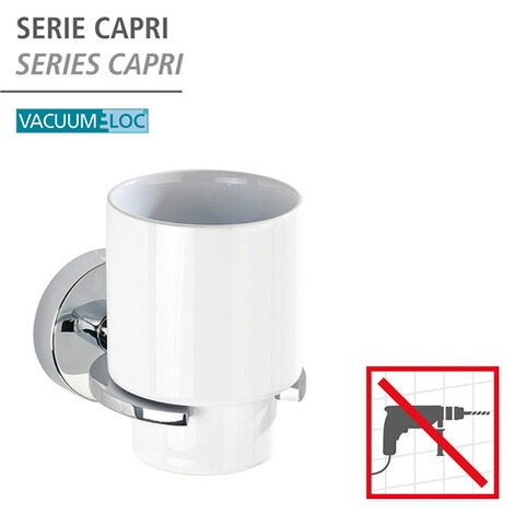 WENKO  Vacuum-Loc® Zahnputzbecher Capri, Befestigen ohne bohren 2