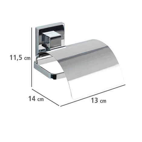 WENKOVacuum-Loc® Toilettenpapierhalter Cover Quadro Edelstahl, Befestigen ohne bohren 5