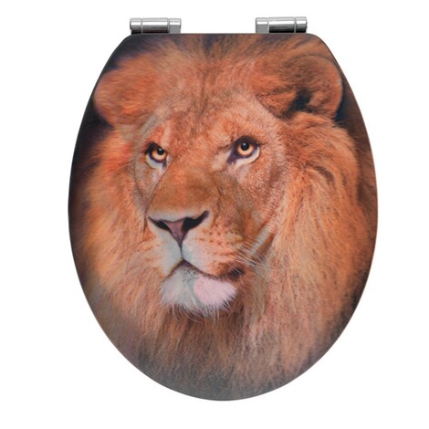 WENKO  WC-Sitz Lion mit 3D-Effekt, MDF, mit Absenkautomatik 1