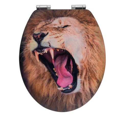 WENKO  WC-Sitz Lion mit 3D-Effekt, MDF, mit Absenkautomatik 2