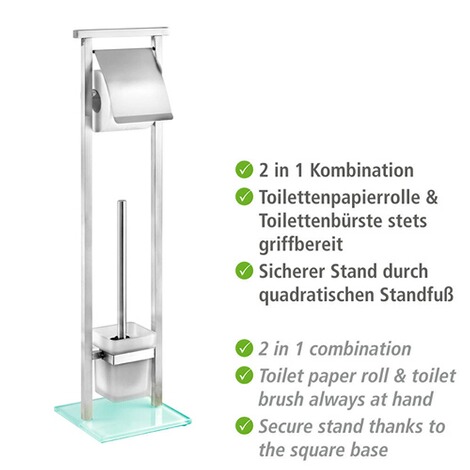 WENKO  Stand WC-Garnitur Debar Edelstahl, rostfrei 3