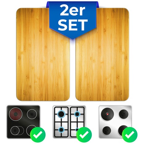 Maximex  Herdabdeckplatte Universal Holz-Optik 2er Set, für alle Herdarten 9