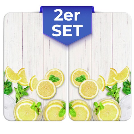 Maximex  Herdabdeckplatte Universal Zitronen 2er Set, für alle Herdarten 8