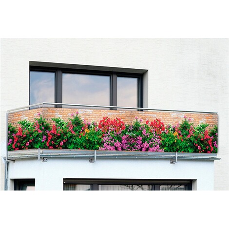 Maximex  Sichtschutz Mauer-Blumen 5 m, für Balkon und Terrasse 6