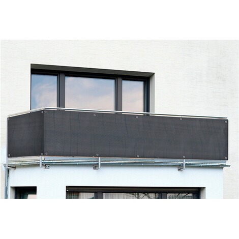 Maximex  Balkon-Sichtschutz ANTHRAZIT UNI, UV-beständiger Balkonbespannung 6