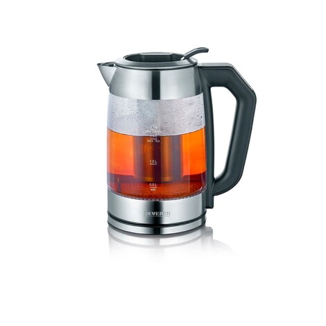 Severin  Glas-Tee-/Wasserkocher, WK 3477, ca. 2200 W, ca. 1,7 L (Wasser) / 1,5 L (Tee), einstellbare Temperaturstufen 1