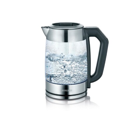 Severin  Glas-Tee-/Wasserkocher, WK 3477, ca. 2200 W, ca. 1,7 L (Wasser) / 1,5 L (Tee), einstellbare Temperaturstufen 2