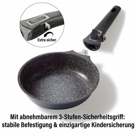 STONELINE  Bratpfanne 20 cm beschichtet mit abnehmbarem Griff, Induktion geeignet 4