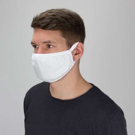 HYDASMund- und Nasenmaske, Baumwolle, 4er Pack  weiß 2