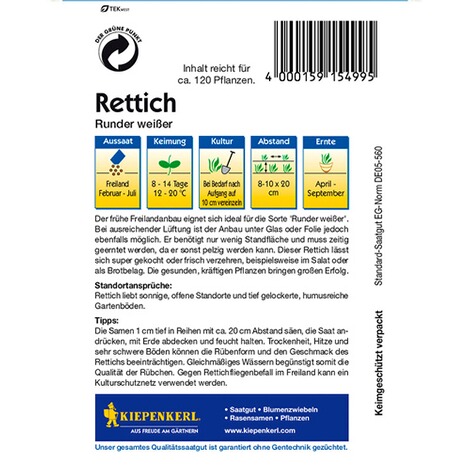 Rettich 'Runder weißer',1 Portion online kaufen | Die moderne Hausfrau