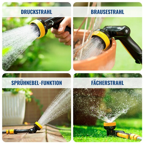 Maximex  Multi-Gartenbrause und-Sprinkler, Gartenbewässerung mit 4 Brausestrahl-Arten 8
