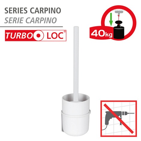 WENKO  Turbo-Loc® WC-Garnitur Carpino Weiß, Befestigen ohne Bohren 2