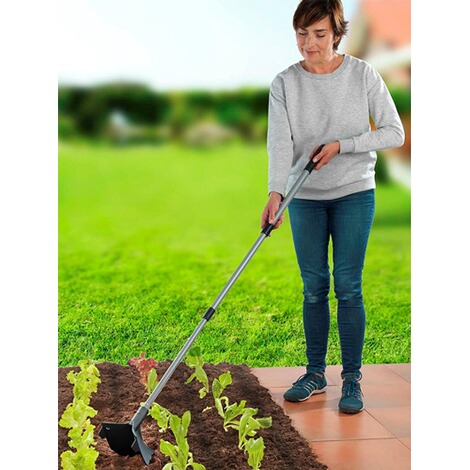 Maximex Gartenpflug inkl. Teleskopstiel, Rückenschonender Pflug mit