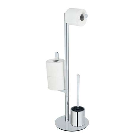 WENKO  Edelstahl Stand WC-Garnitur Polvano, WC-Bürste mit Silikon-Bürstenkopf 4