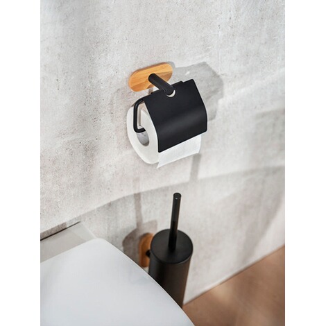 WENKO  Turbo-Loc® WC-Garnitur Orea Bamboo, Mit herausnehmbarem Innenbehälter 4