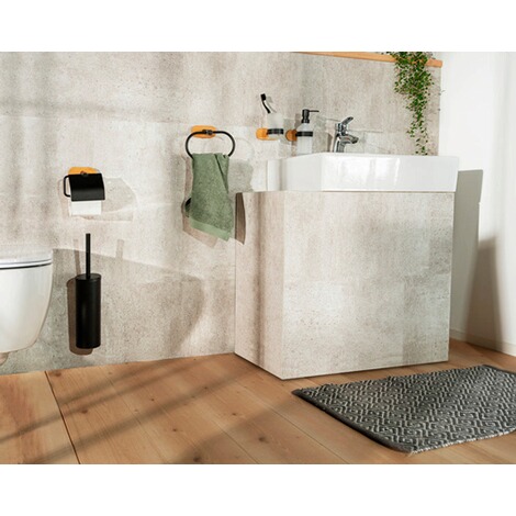 WENKO  Turbo-Loc® WC-Garnitur Orea Bamboo, Mit herausnehmbarem Innenbehälter 5