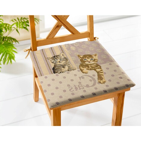 vivaDOMO®  Galette de chaise « Cats » 2
