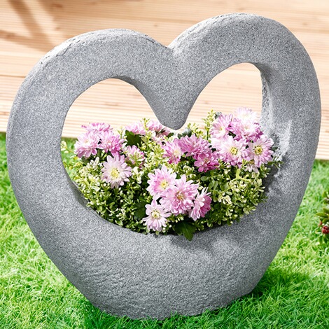 Cache-pot « cœur de pierre », pot de fleurs, jardinière, pot de fleur, décoration 8