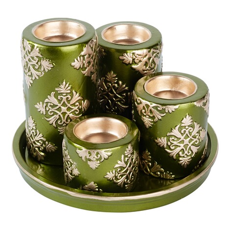 Assiette à bougies « Rêve de Noël » vert 1