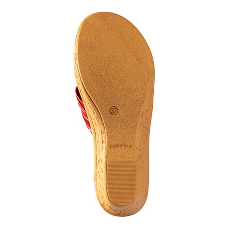 wonderwalk  Kurkslippers "Silvia" rood 4