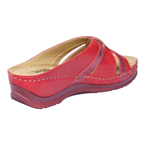 wonderwalk  Mules confort « Béatrice » rouge 2