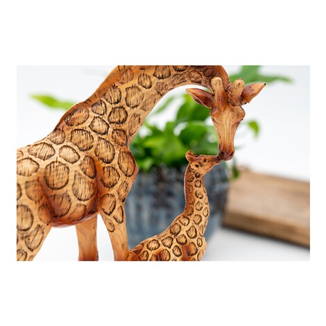 Famille girafe décorative, figurine déco maman et bébé girafe, girafes et acacia  Louise 3
