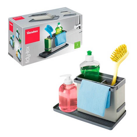 Metaltex  Tidytex gootsteenorganizer grijs 5