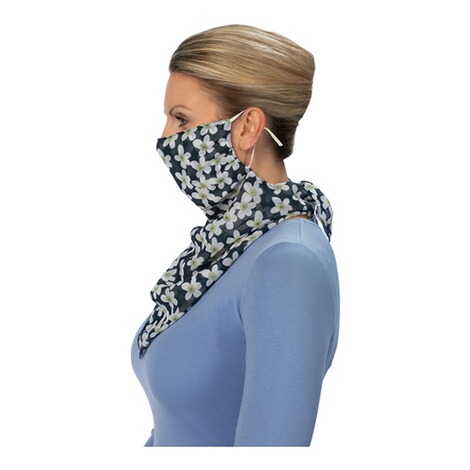 Foulard de protection pour la bouche et le nez bleu/blanc/vert 3