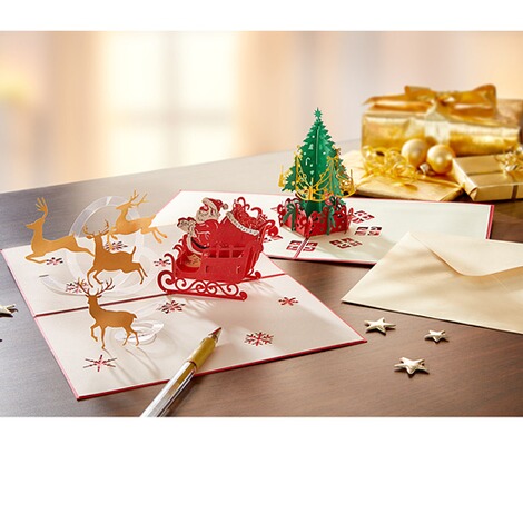 viva domo  3D-Weihnachtskarte Weihnachtsbaum 3
