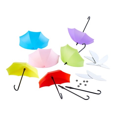 vivaDOMO®Wandhaken "Regenschirme", 6 Stück 1