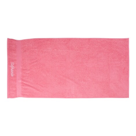 Duschtuch personalisiert mit Namen rosa 1