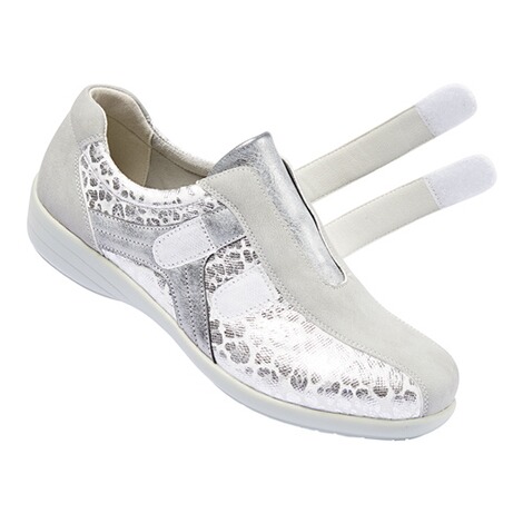 wonderwalk  Lage klittenbandschoen Jana zilvergrijs 2